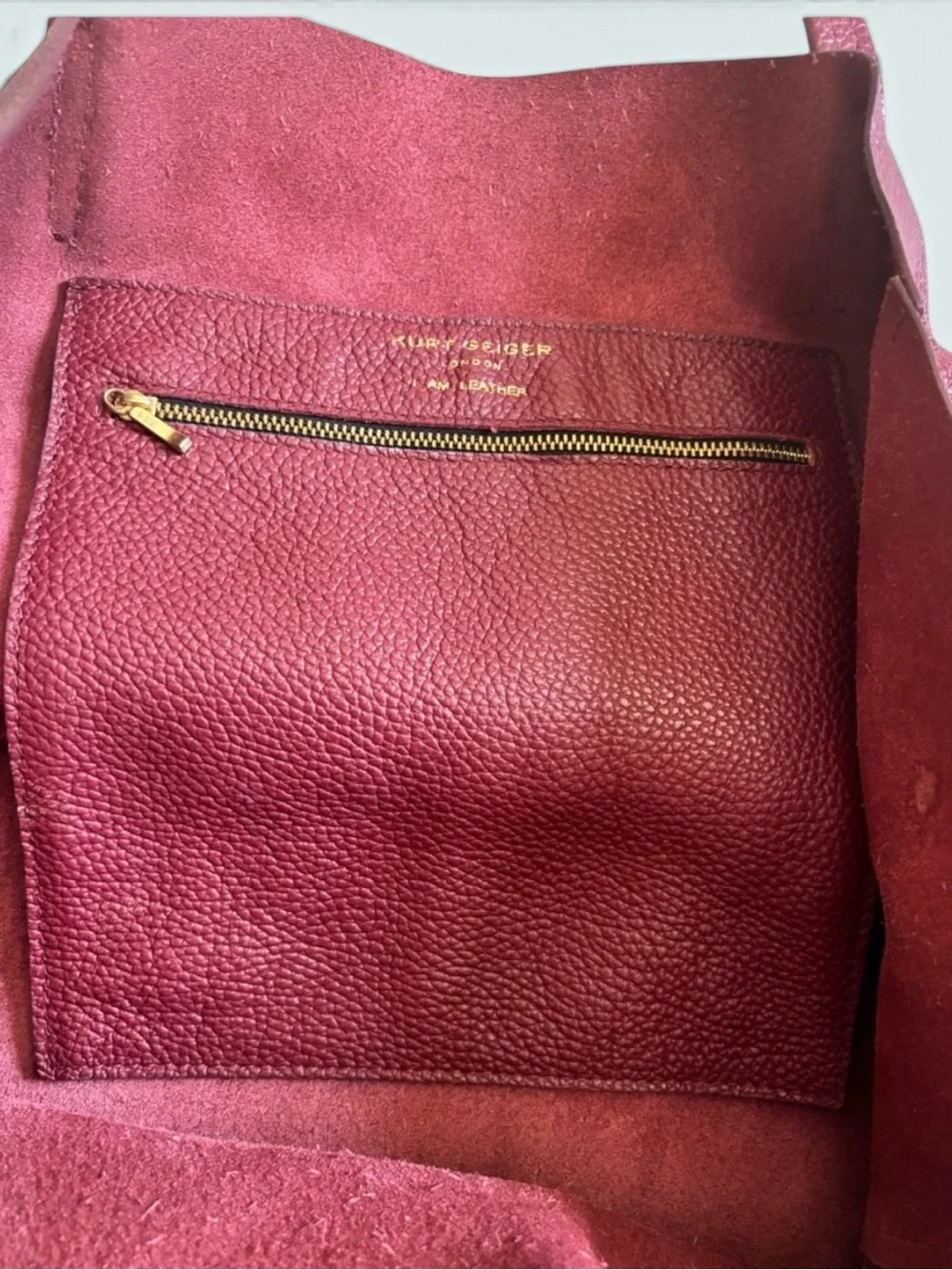 Kurt Geiger EUC Violet Horizontal Leather Tote